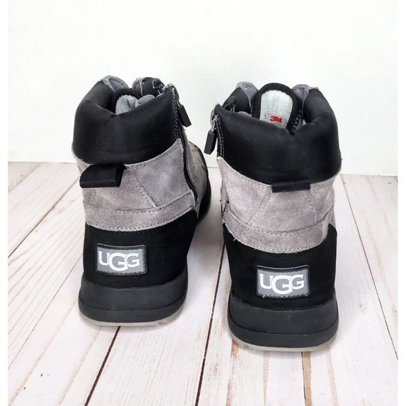 New No Box UGG Kids Turlock WP Gray Black Boots Youth Size 6 STYLE: 1103505K - Picture 3 of 10